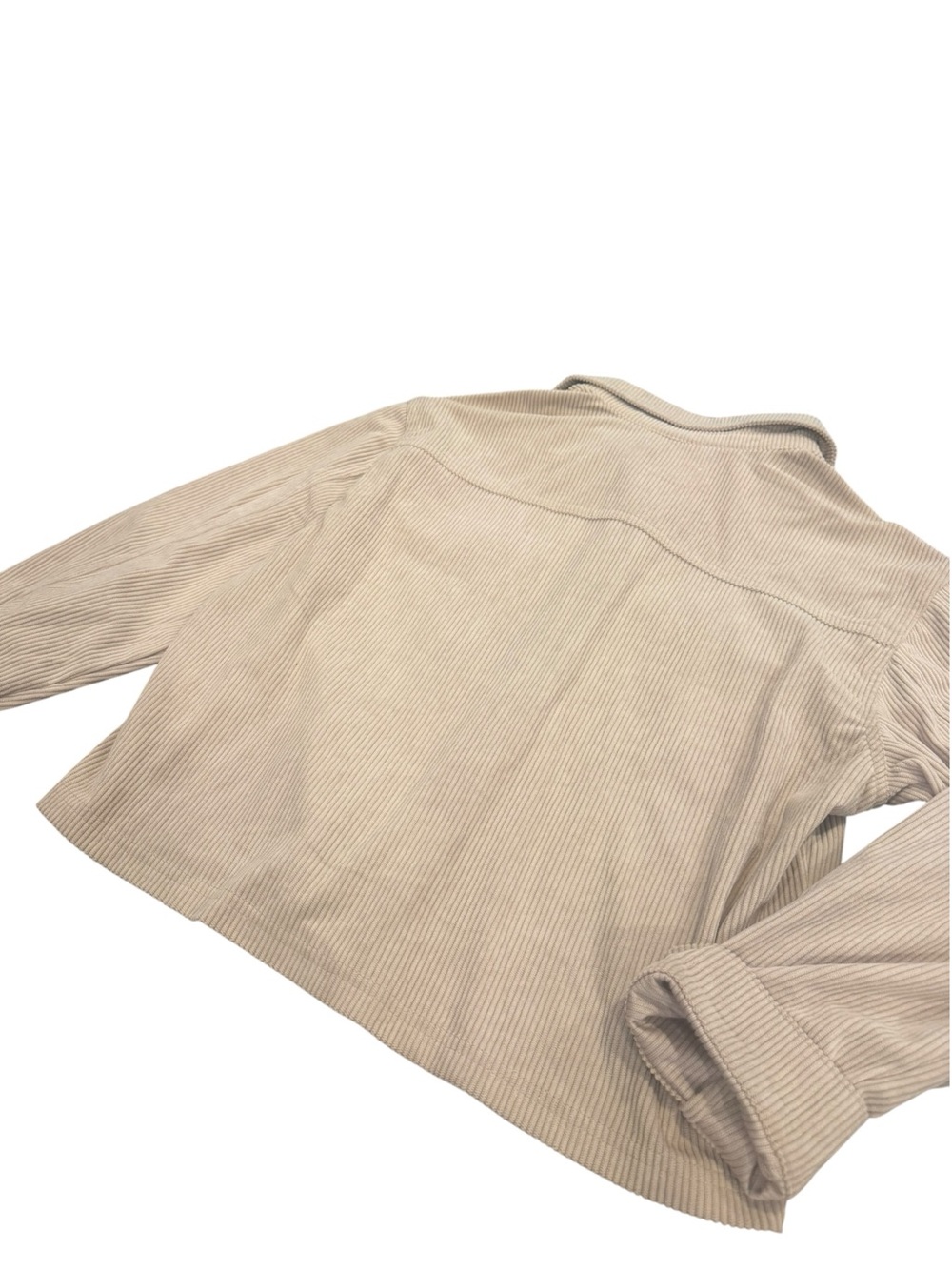Beige Shacket with Tortoise Shell Buttons - Picture 3 of 5